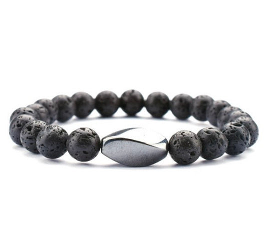 Gemstone black beads bracelets